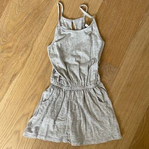 Habitual girls gray cotton romper size 5/6. EUC $58 value